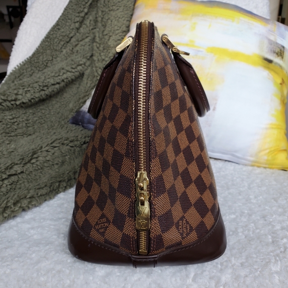 Louis Vuitton Alma PM Top Handle Bag Brown Canvas - Picture 6 of 9
